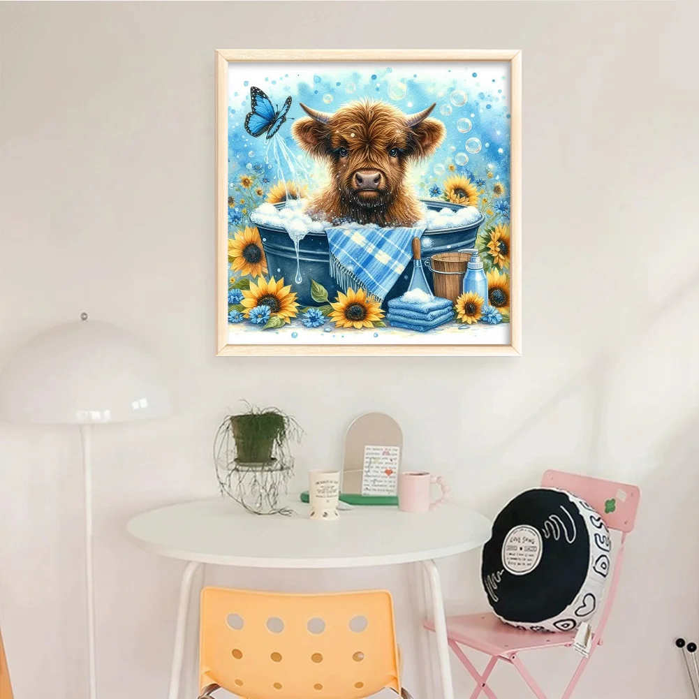 11CT Full Stamped Cross Stitch - Yak(Canvas|40*40CM)