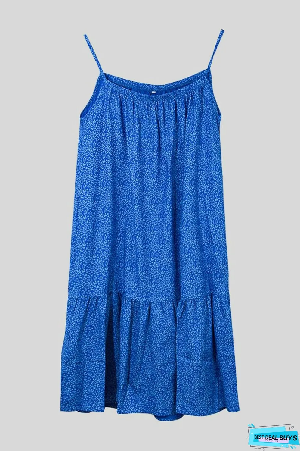 Full Size Printed Sleeveless Mini Cami Dress
