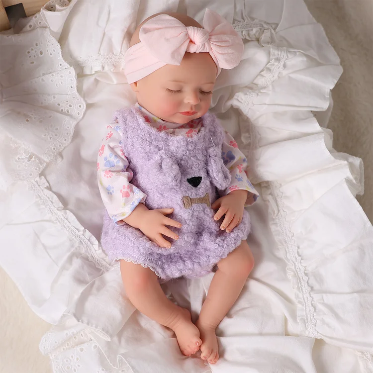 Babeside Larry 16" Lifelike Soft Silicone Sleeping Reborn Baby Doll &ndash; Realistic Infant Gift for Kids