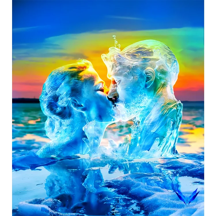 Frozen Kiss 40*45CM (Canvas) Full Round Drill Diamond Painting gbfke