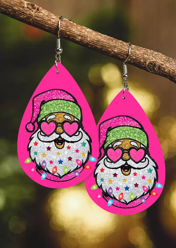 Christmas Santa Claus Lantern Earrings