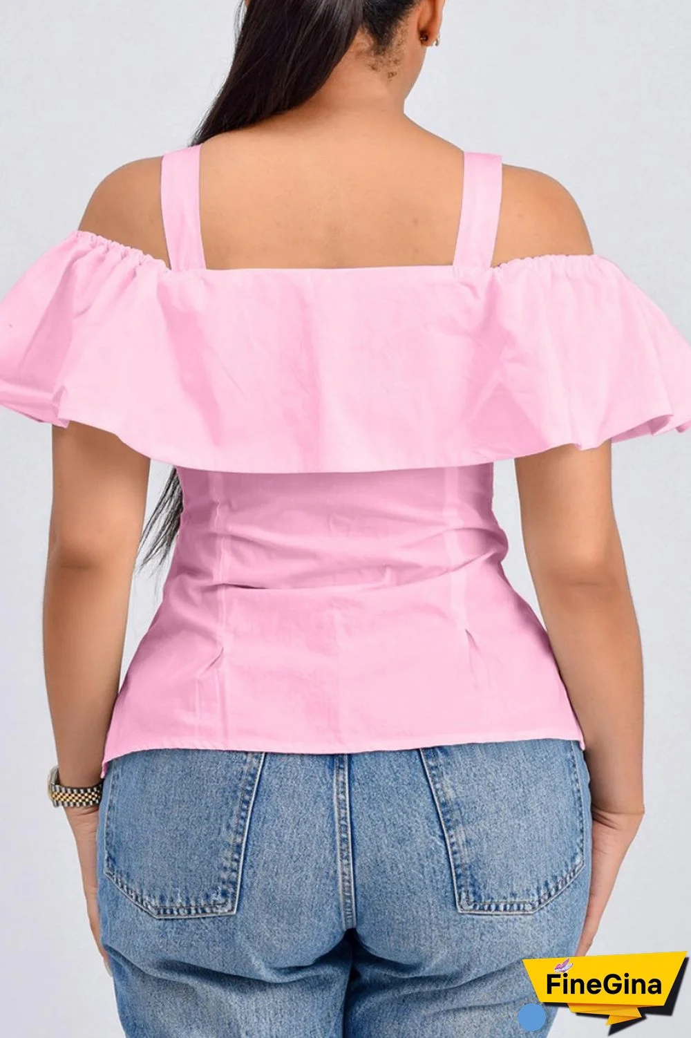 Black Casual Solid Backless Off the Shoulder Tops