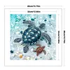 Turtle Beach Full 14CT 2 Strands DIY Counted Cross Stitch Kits for Beginners Adults Home Decor Cross Stitch Patterns Arts Craft Kits 15.6x15.6In tapestrymarket