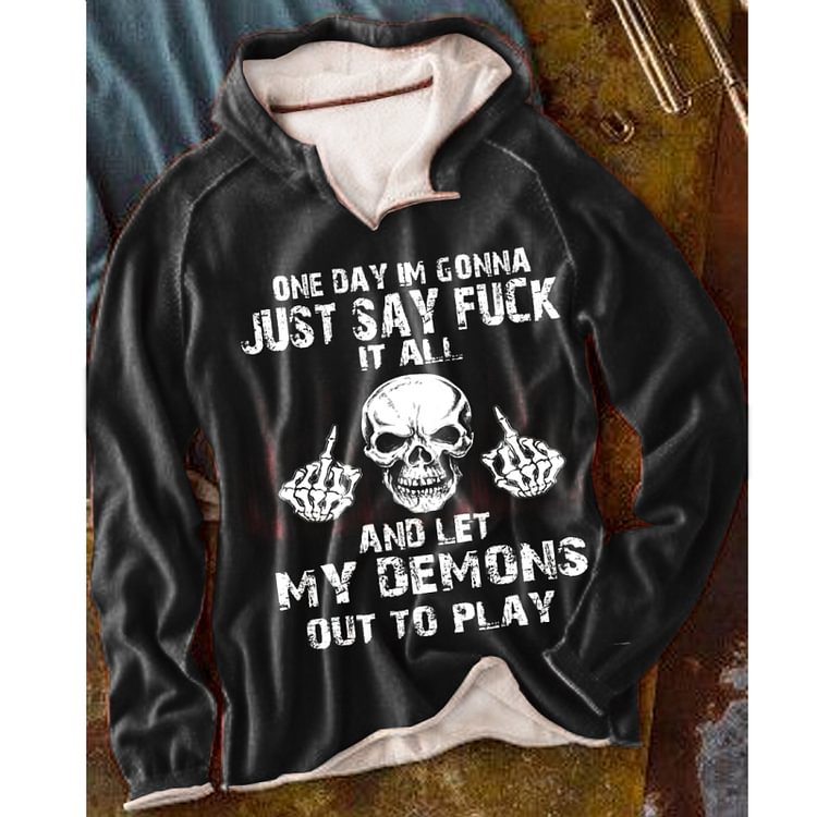 Pre sale men's street skeleton Print Long Sleeve Sweater