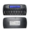 12-slot LCD Smart Battery Charger, Universal For No. 5 And No. 7, Self-Stop Power Display When Full, KTV Microphone