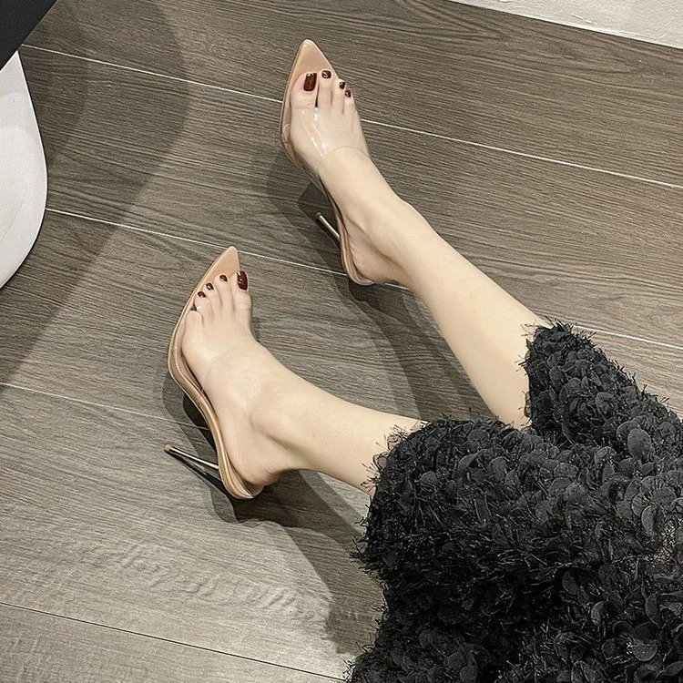 Breakj Breakj Women's New Temperament Women's Shoes In The Summer Of 2025, With Transparent Words With Fine Heeled Sandal Shoes