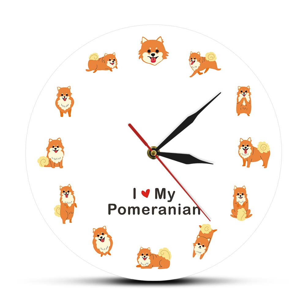

Pomeranian Dog - Frameless Acrylic Wall Clock, 501 Original
