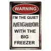 2pcs - Humor Solgan - Warning Vintage Metal  Sign (12*16Inch)