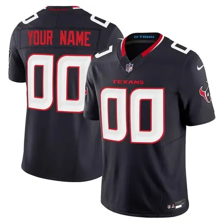 Men's  Custom Navy Houston Texans Vapor F.U.S.E. Limited Jersey