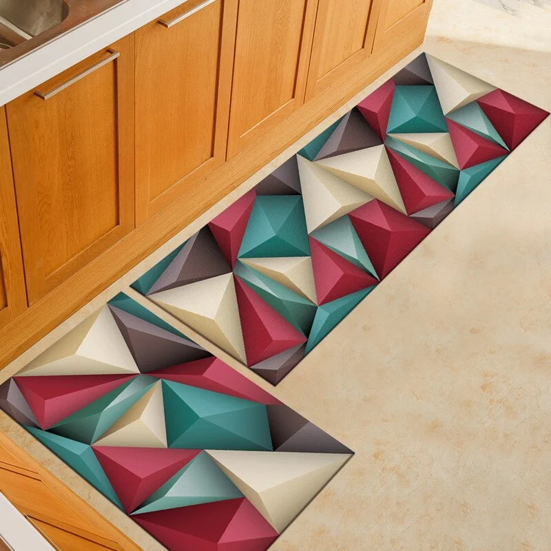 Geometric Printing Kitchen Mat Home Living Room Sofa Floor Long Rugs Bathroom Non-Slip Entrance Doormat Nordic 40x120cm Rug Mats