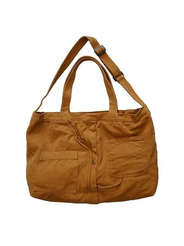 Brownm Vintage Wash Large Shoulder Bag