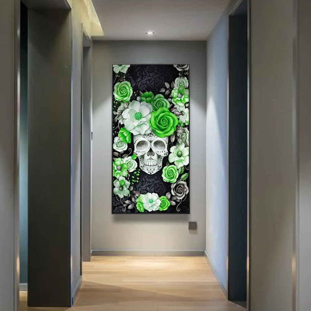 Skull abstract series round diamond resin diamond(E545)