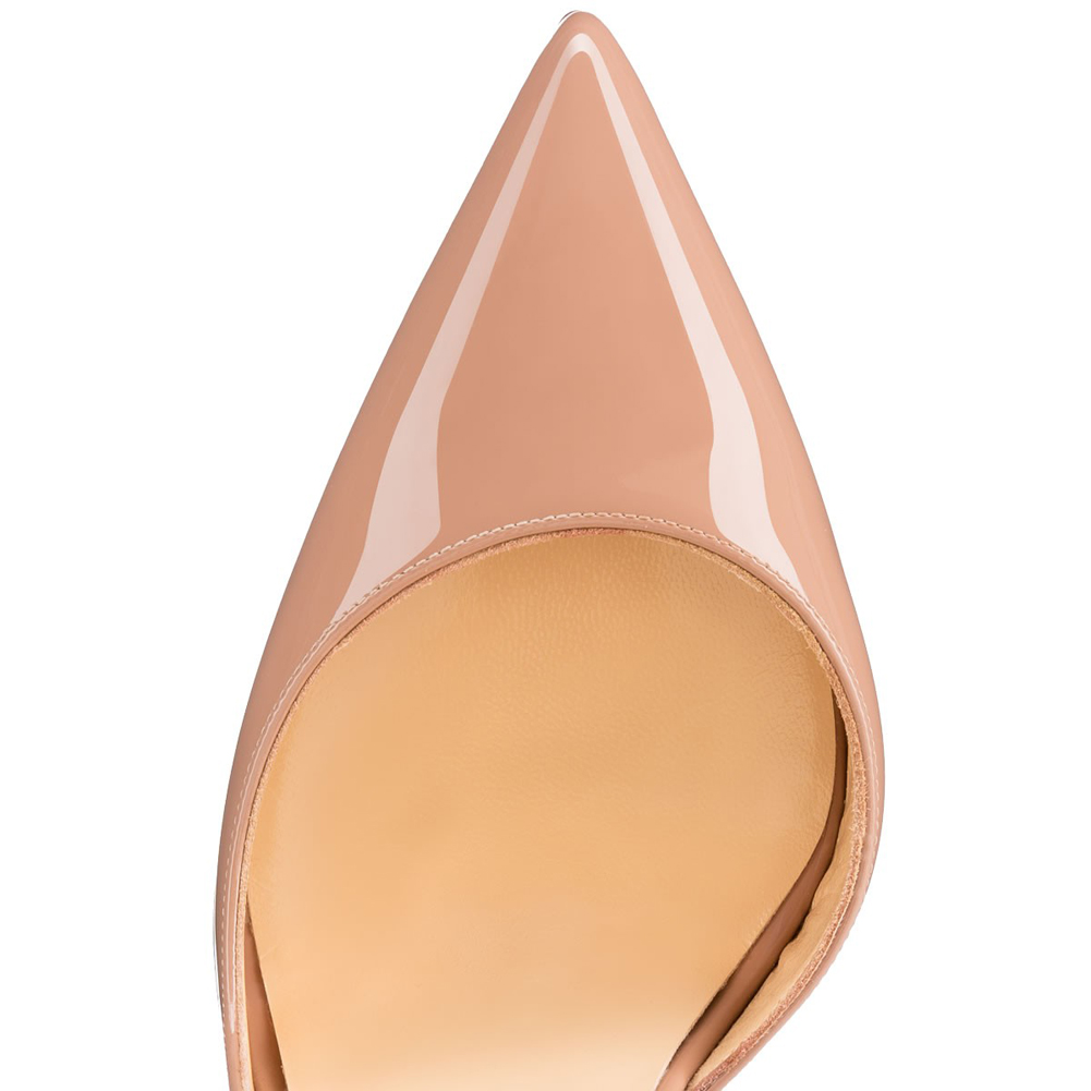 120mm Women's Classic Pumps Patent Closed Pointed Toe Bridal Wedding Party Red Bottom-MERUMOTE