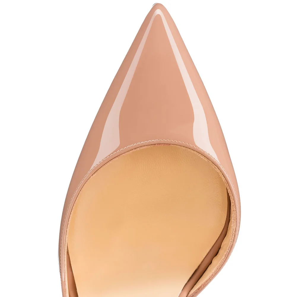 120mm Women's Classic Pumps Patent Closed Pointed Toe Bridal Wedding Party Red Bottom-MERUMOTE