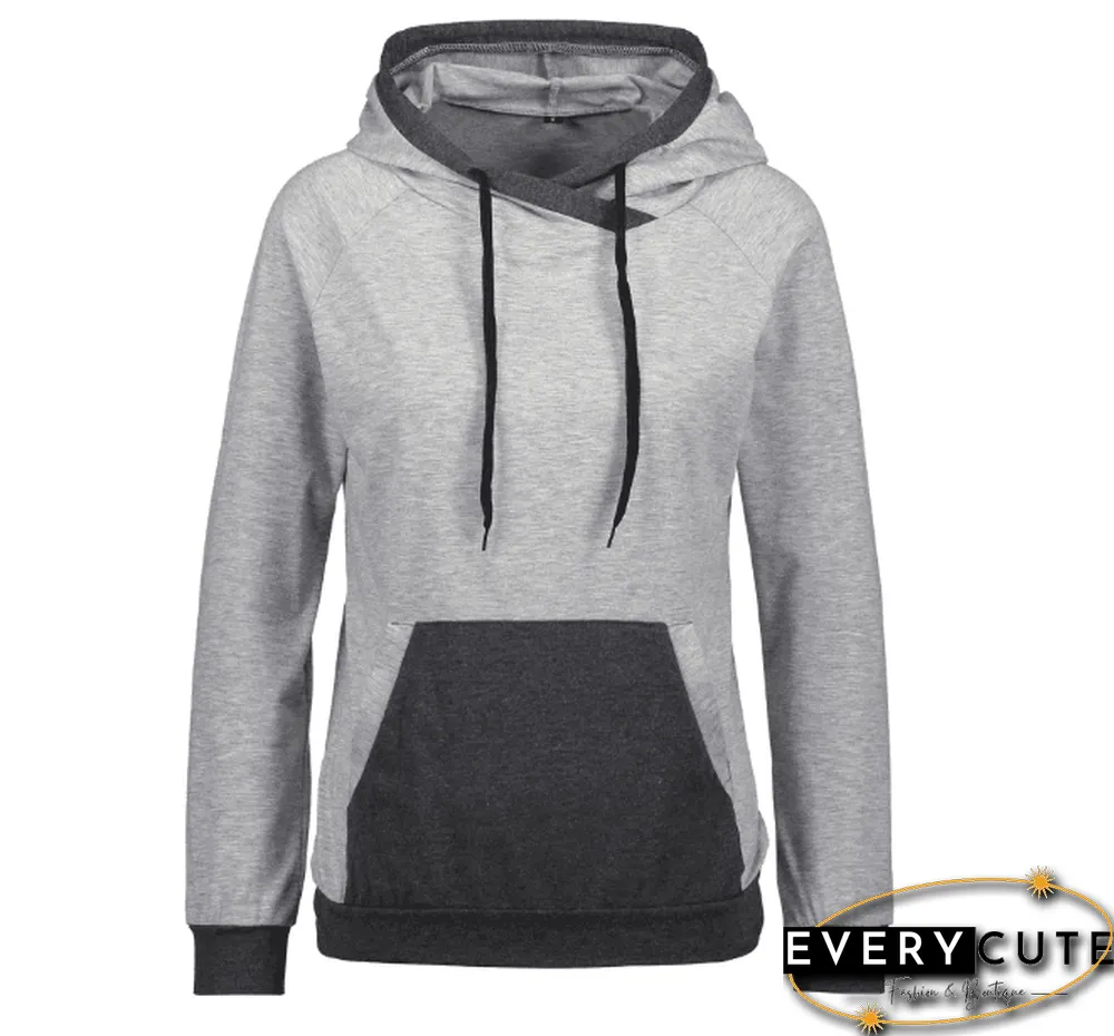 Hooded Stitching Sweatshirt