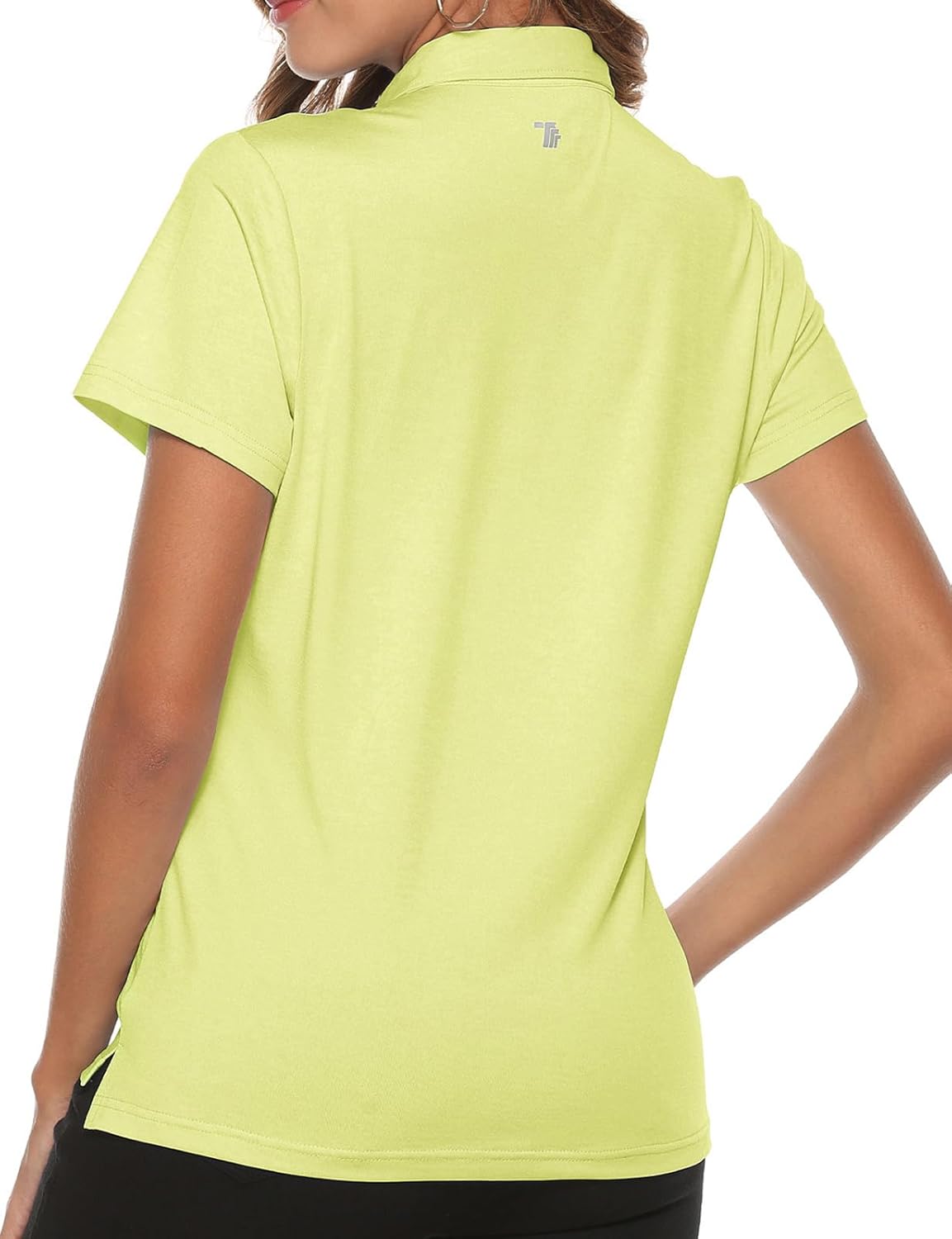 Women's Golf Polo Short Sleeve Shirts Lightweight Moisture Wicking Collared T Shirt Quick Dry 4-Button