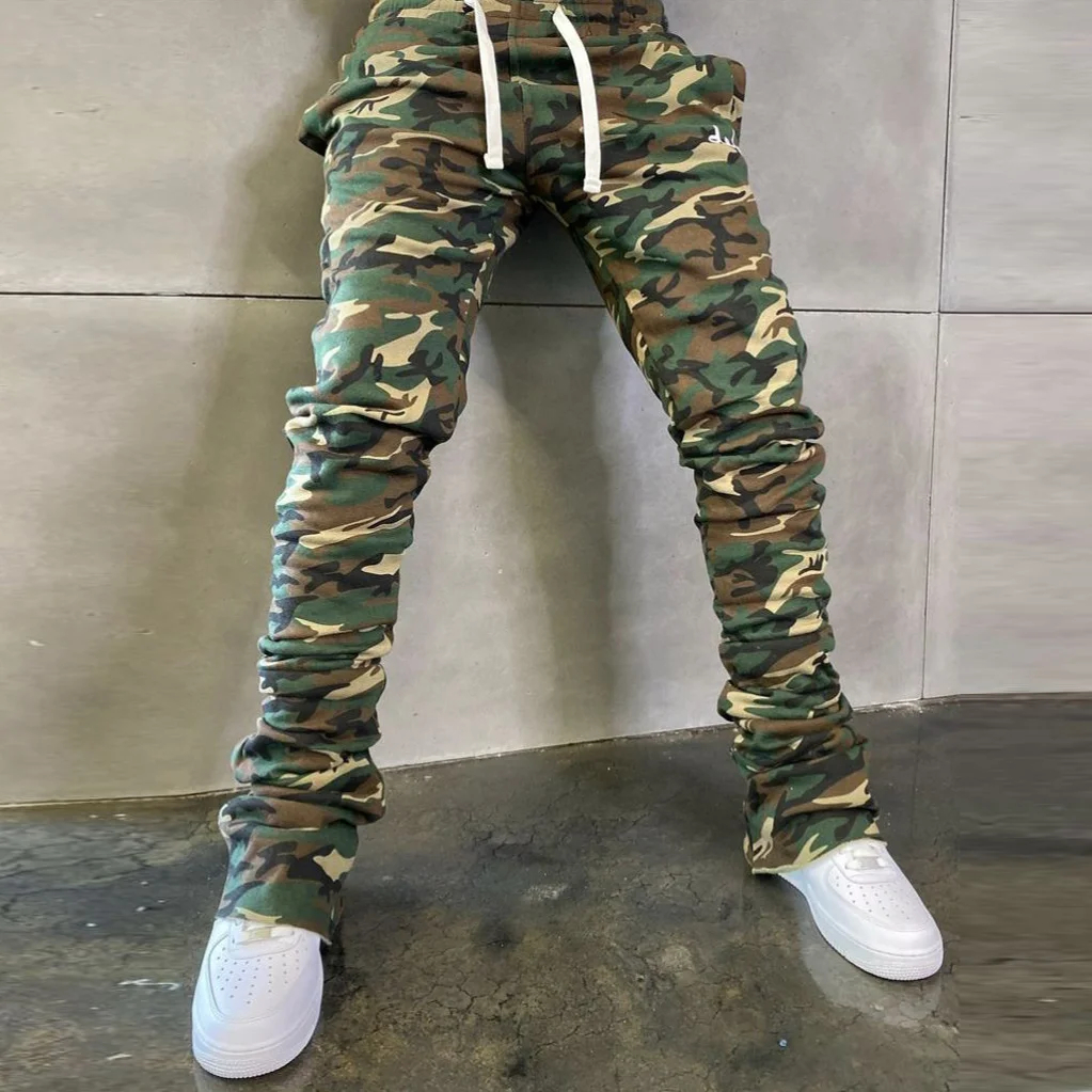 Loveciss®/ Personalized Street Style Fashion Loose Camouflage Flared Trousers