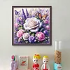 Rose Butterfly - 11CT Stamped Cross Stitch - 45*45cm - Flower