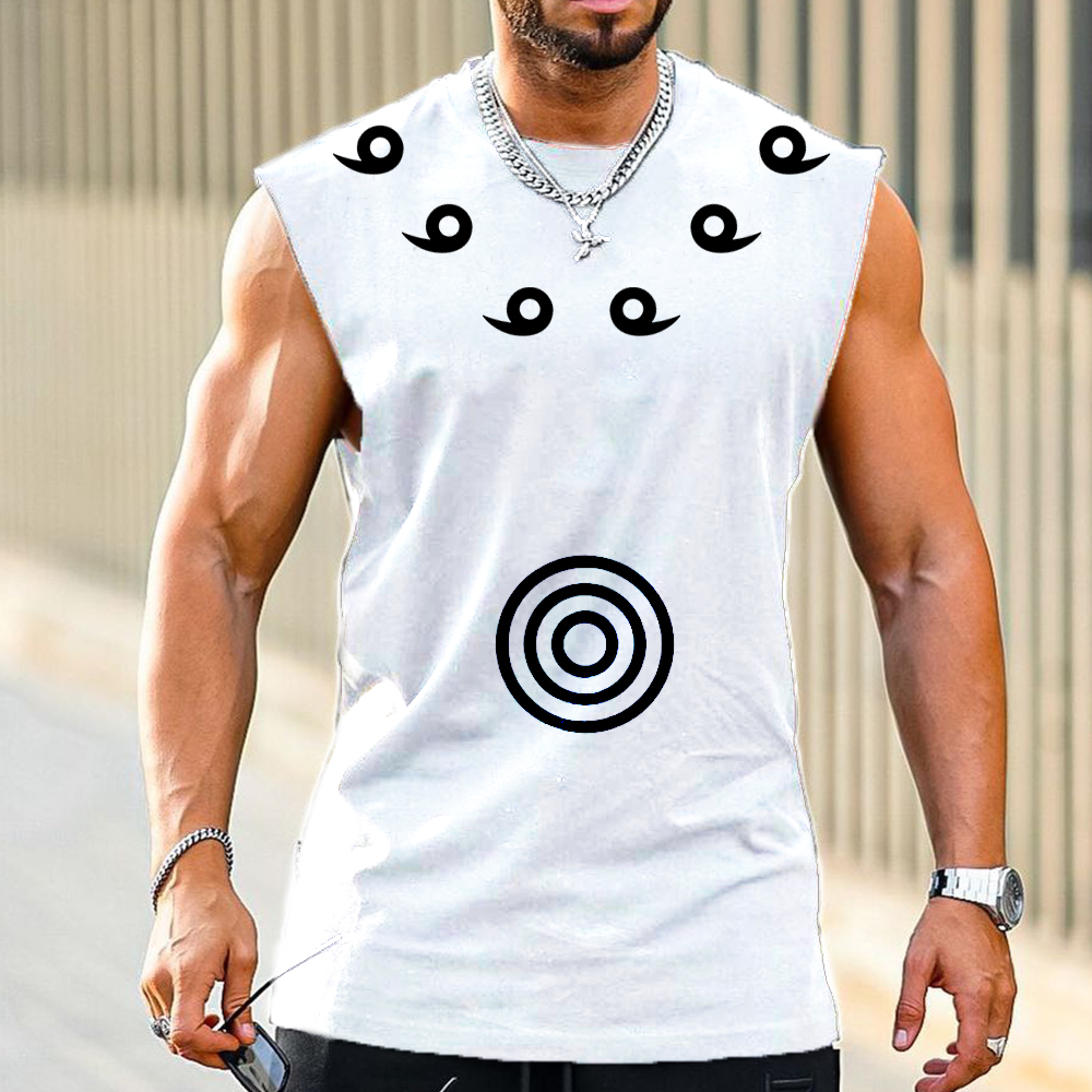 Men's Anime Print Casual Sports Vest