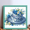 Blue And White Porcelain-Tea Set-14CT Stamped Cross Stitch 40*40cm/15.75*15.75in