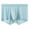 New ice silk nude mid-waist men's underwear, comfortable 7A antibacterial mulberry silk open crotch men's underwear