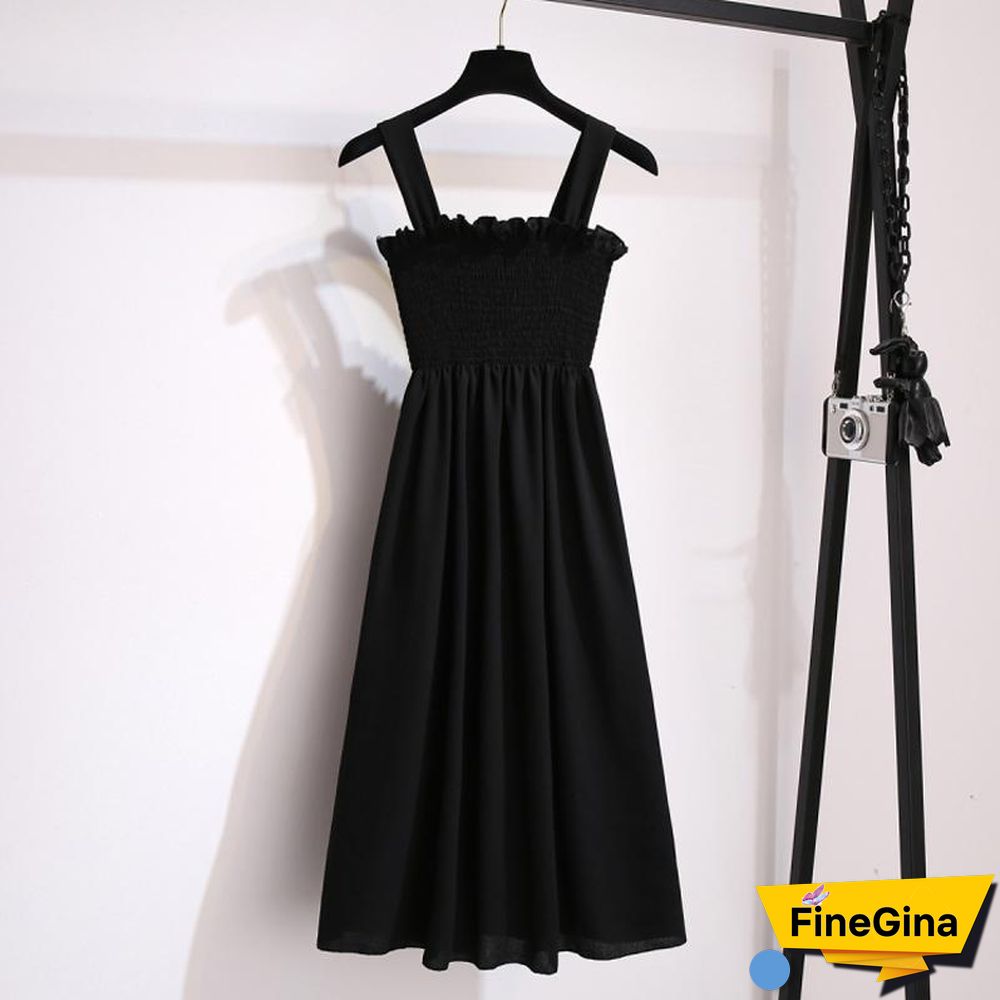 Lace-Up Cardigan+Cami Dress P13023