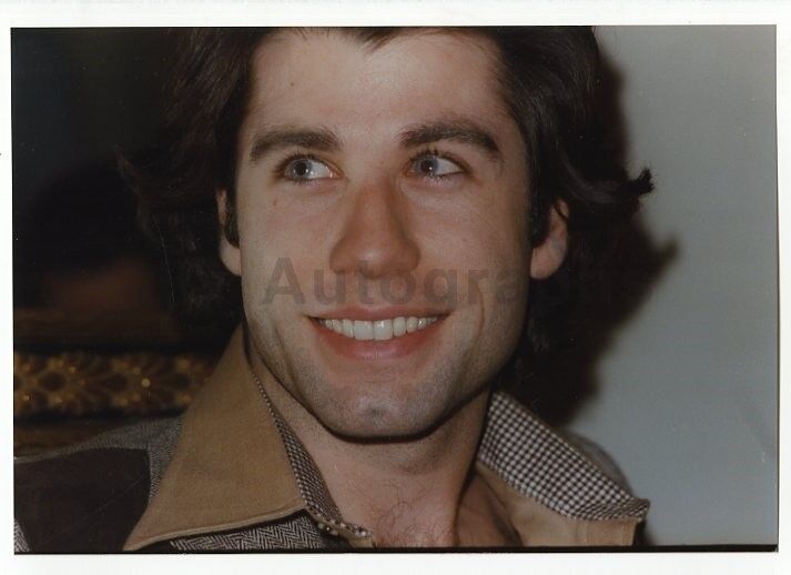 John Travolta - Original Candid Photo Poster painting by Peter Warrack - Previously Unpublished