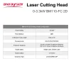 Raytools BM110 Laser Head 3.3kw With Motor Driver QBH Metal F125/150/200mm Focusing Lens Auto Focusing 2D Fiber Cutting Part