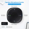 USB Speakerphone Microphone, Conference Speaker Omnidirectional Computer Mic, with 360º Voice Pickup, Touch-Sensor Buttons for Mute/unmute, Streaming, Call Speaker Skype, Webinar, Interview - Black