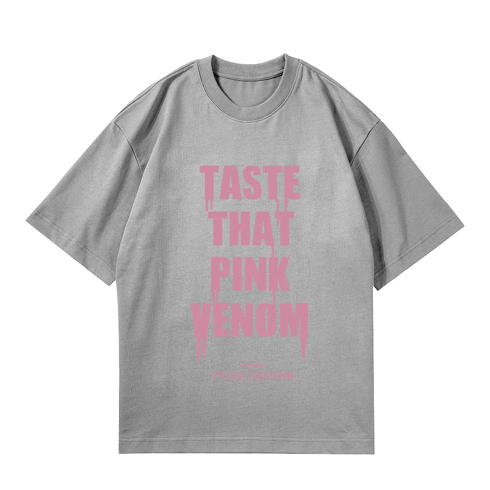 PINK VENOM text T-shirt