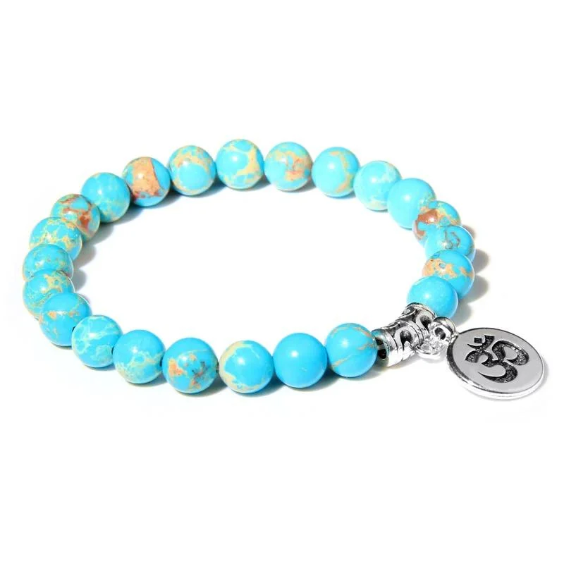 Beaded Marble Charm Bracelet