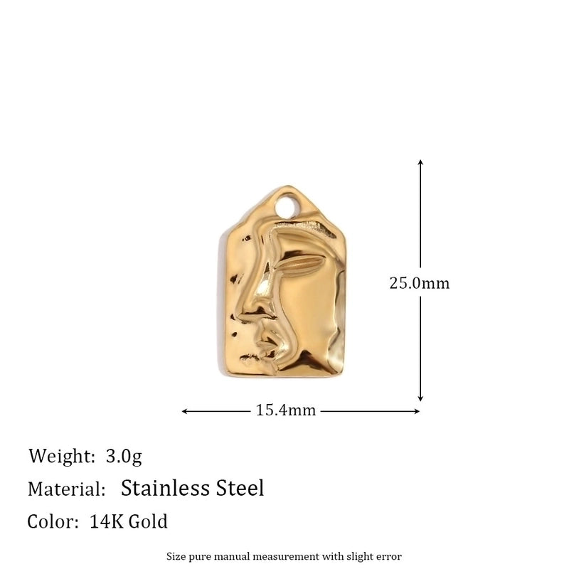 1 Piece 304 Stainless Steel 14K Gold Plated Geometric Jewelry Accessories Pendant