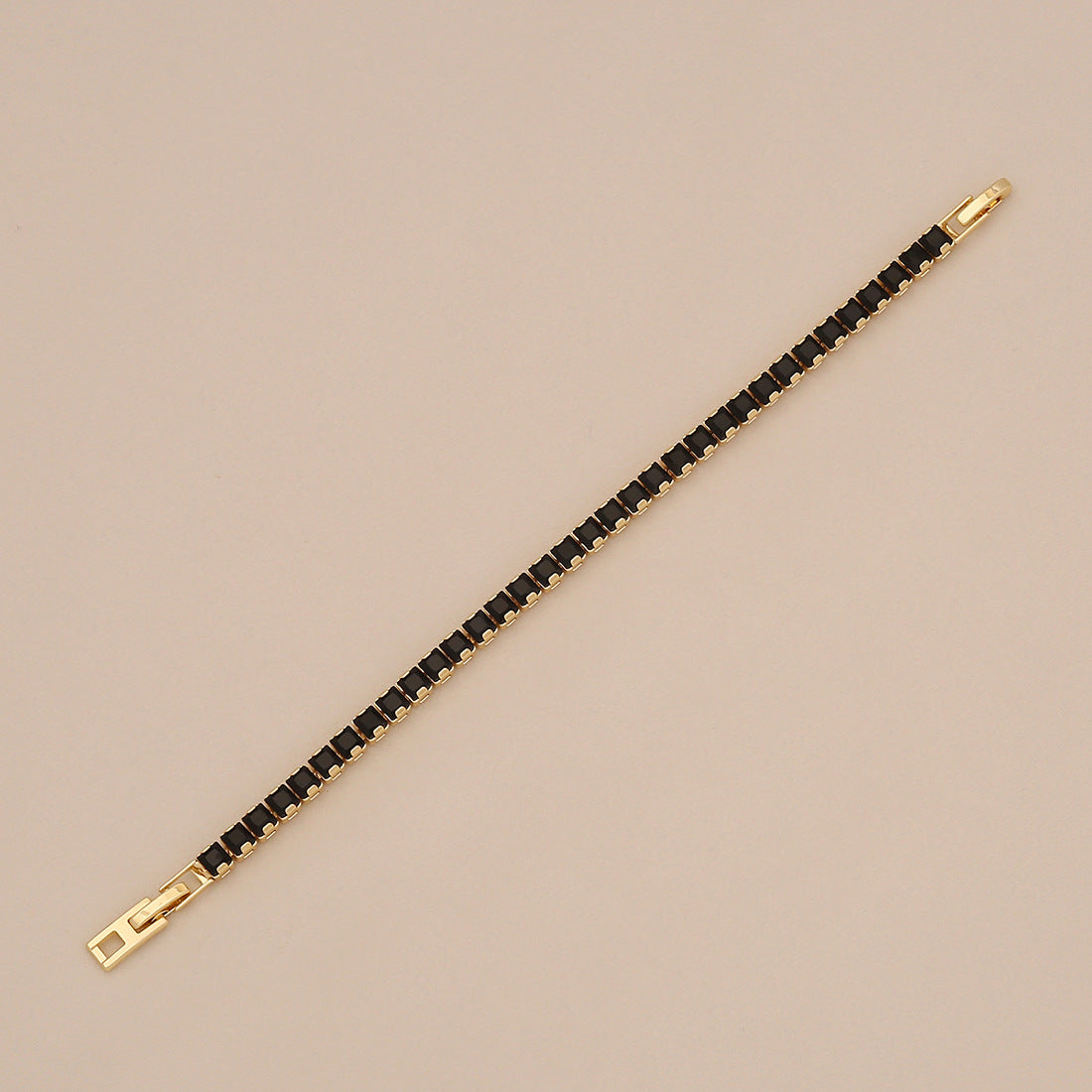 Multi-Color Square Zirconium Bracelet Fashionable And Versatile Hand Jewelry Niche B625