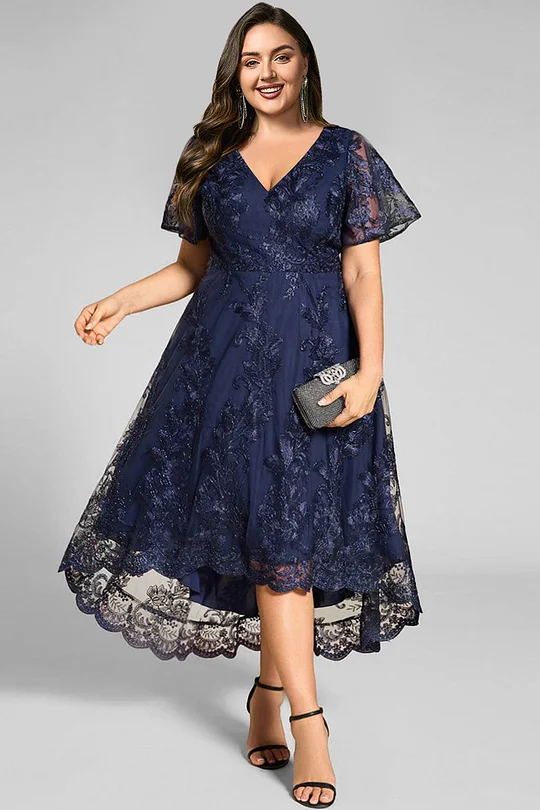 Plus Size Lace Dresses - Flycurvy Plus Size Lace Dresses - Flycurvy