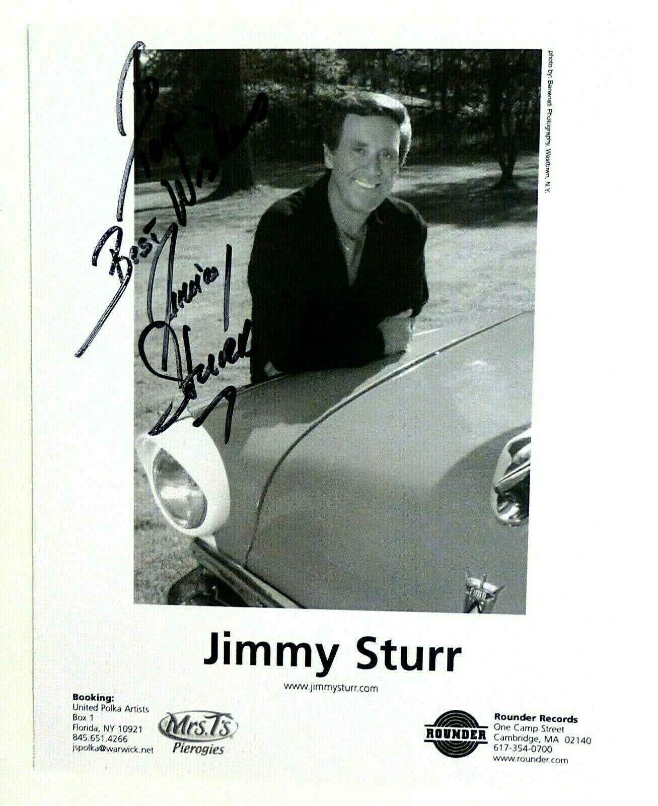 JIMMY STURR Autographed 8 X 10 glossy inscribed Polka King PC60