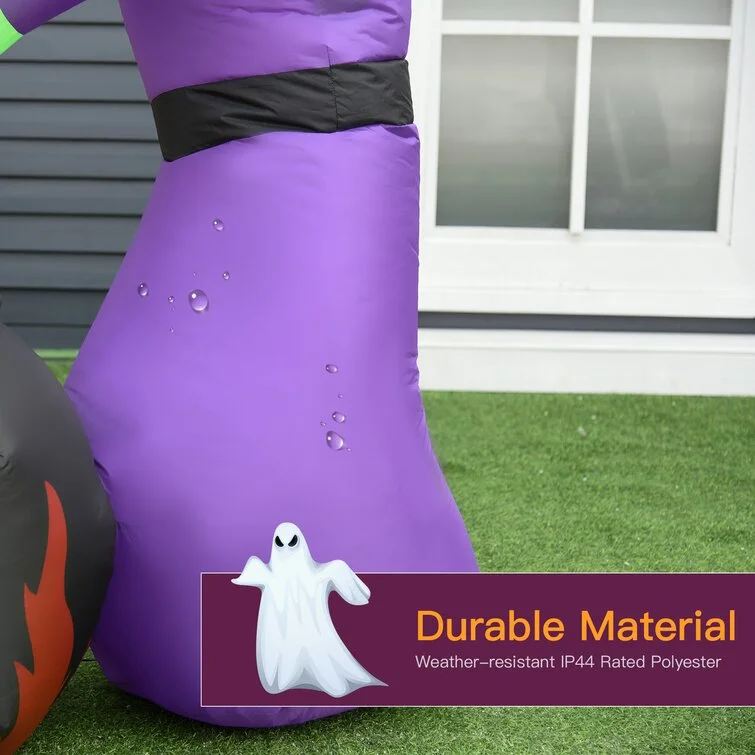 Outdoor Air-blown Brewing Witches with Cauldron Halloween Inflatable