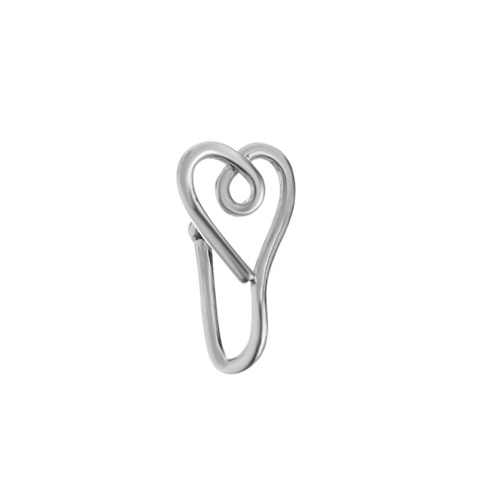 Love Nose Clip Hole-less Gold-Plated False Nose Ring
