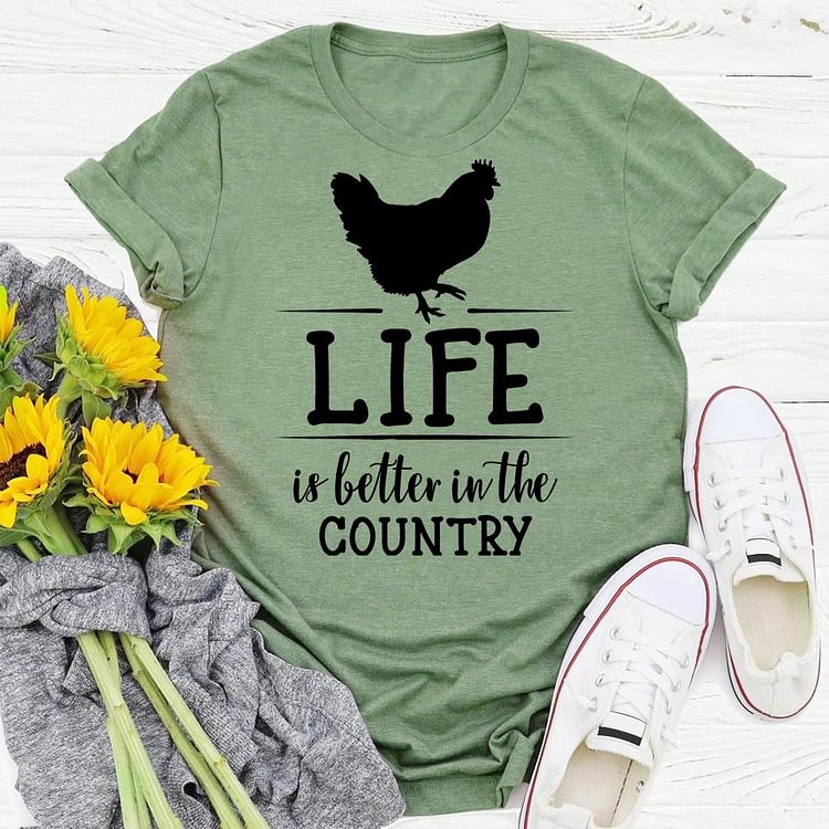 ANB - life is better in the country village life Retro Tee -04884