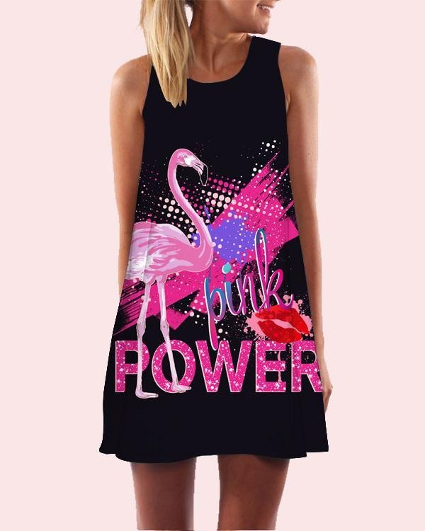 Women Printed Sleeveless Beach Dress