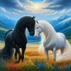 Two Horses-11CT Stamped Cross Stitch 45*45cm/17.72*17.72in tapestrymarket