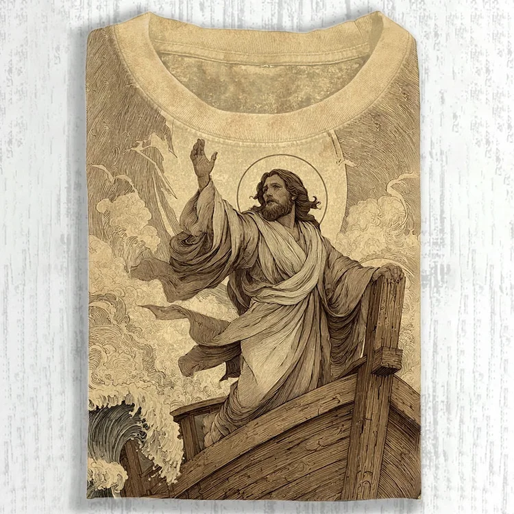 Unisex Faith Jesus  Art Print Short-Sleeve T-Shirt socialshop