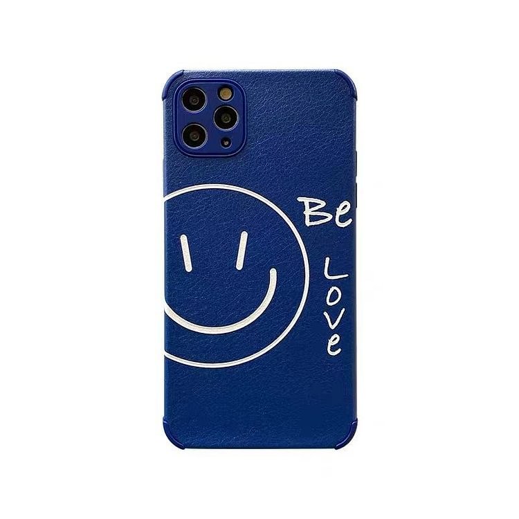 Blue Smiley Phone Case