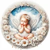 (30*30cm)Sleeping Angel - Round Partial AB Drill Diamond Painting