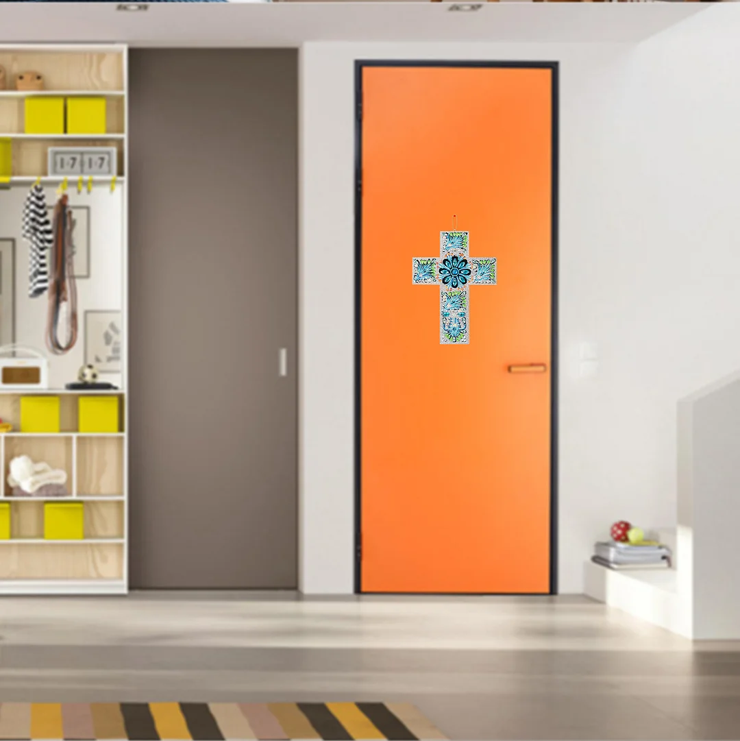 DIY Diamond Cross Home Decoration Pendant(Single Side)