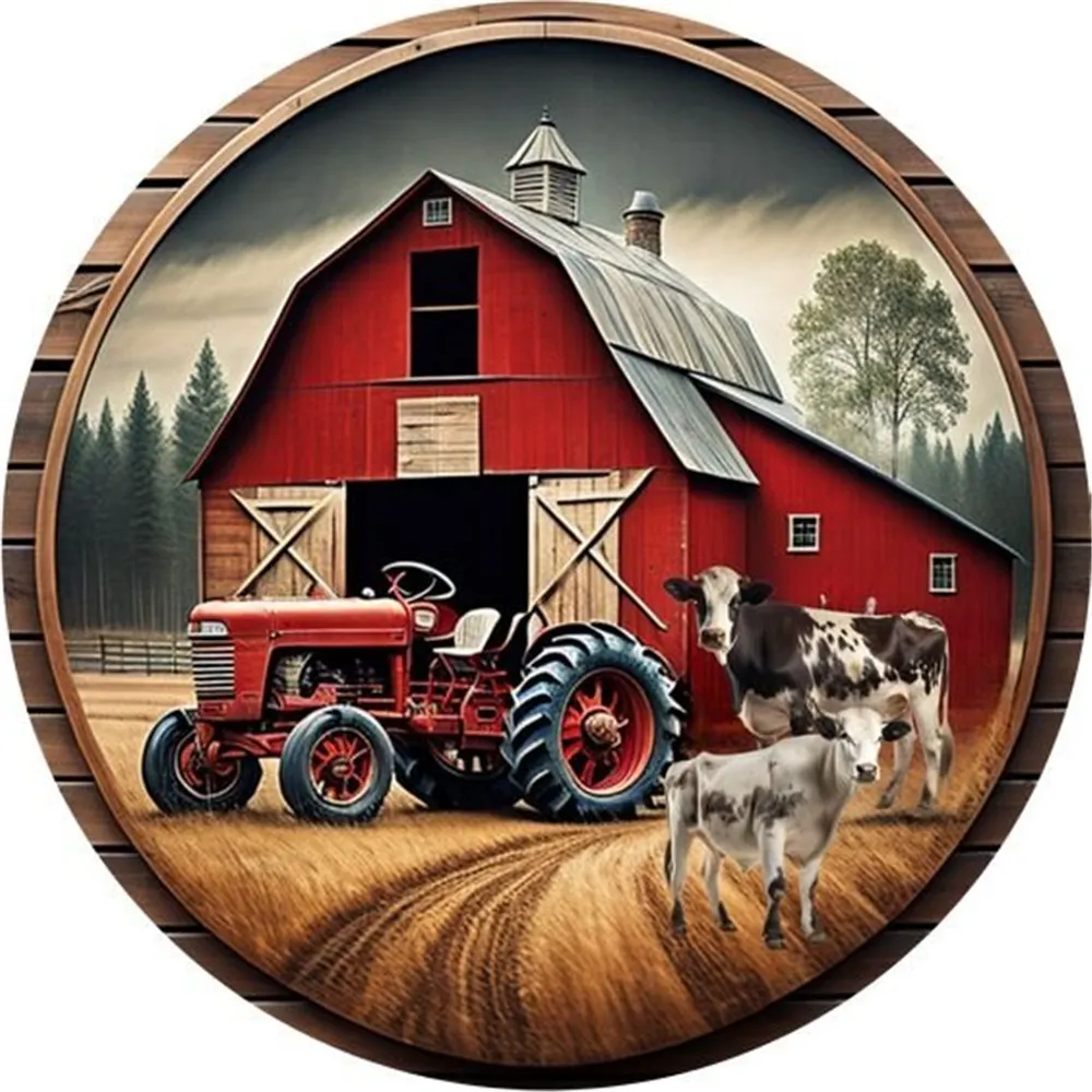 Diamond Painting - Full Square Drill - Farm Cow(Canvas|45*45cm)