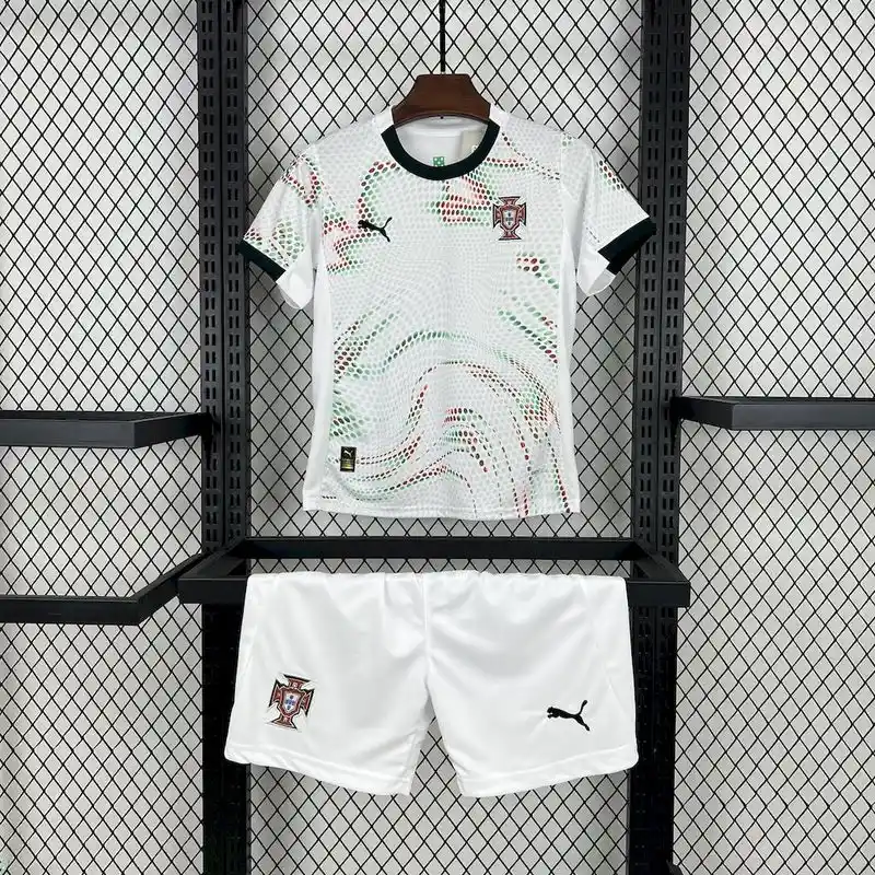 2025 Kids Portugal Soccer Jersey Away
