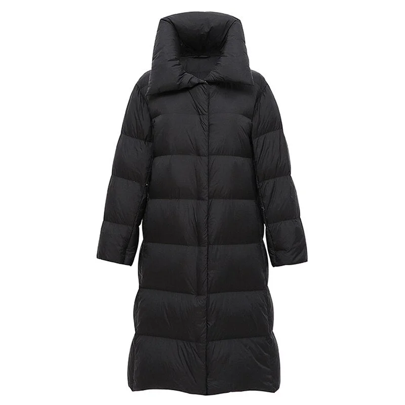 Fitaylor New Winter Women Down Coat Ultra Light Padded Coat 90% White Duck Down Puffer Jacket Female Lapel Snow Warm Overcoat