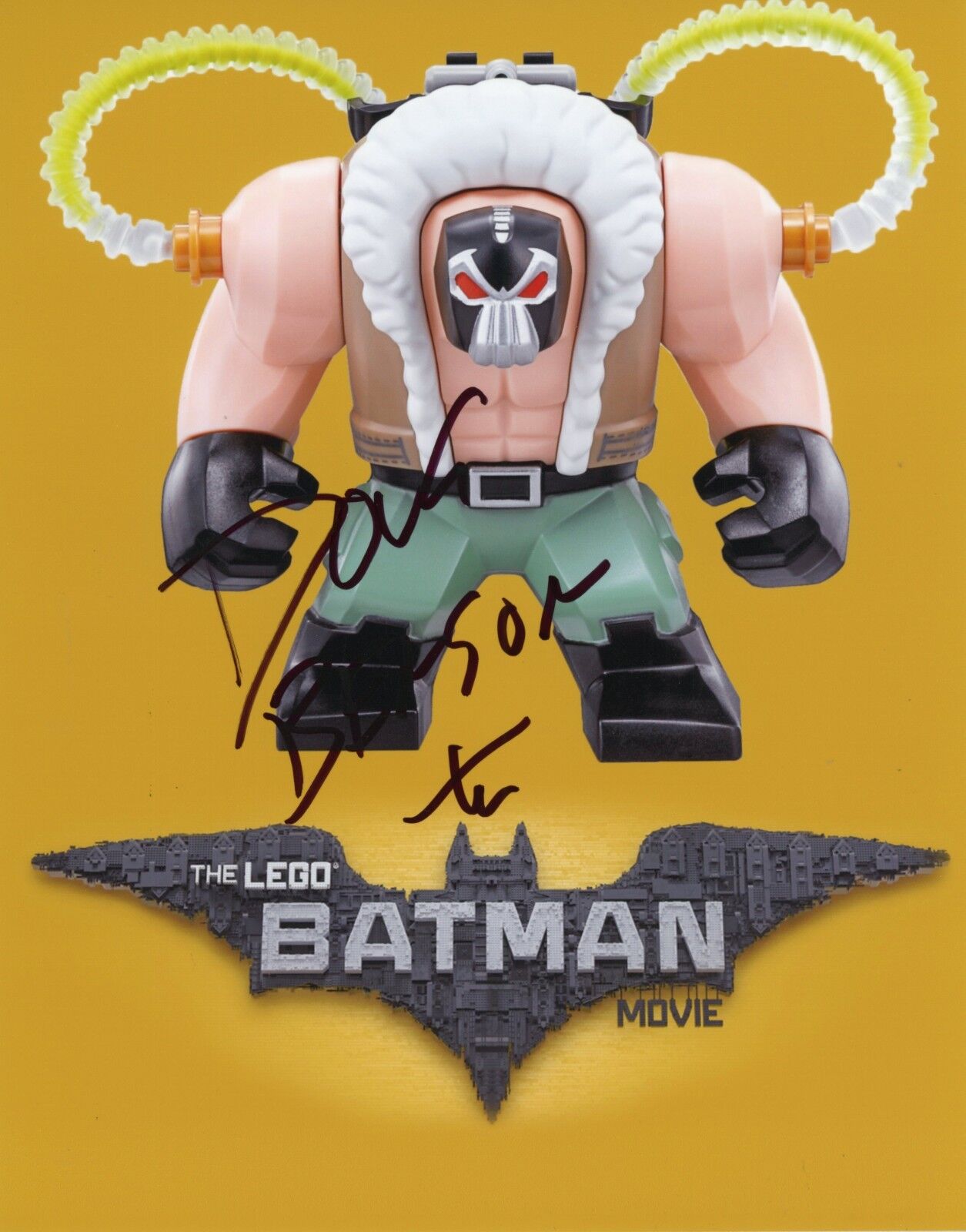 ~~ DOUG BENSON Authentic Hand-Signed LEGO BATMAN MOVIE - BANE