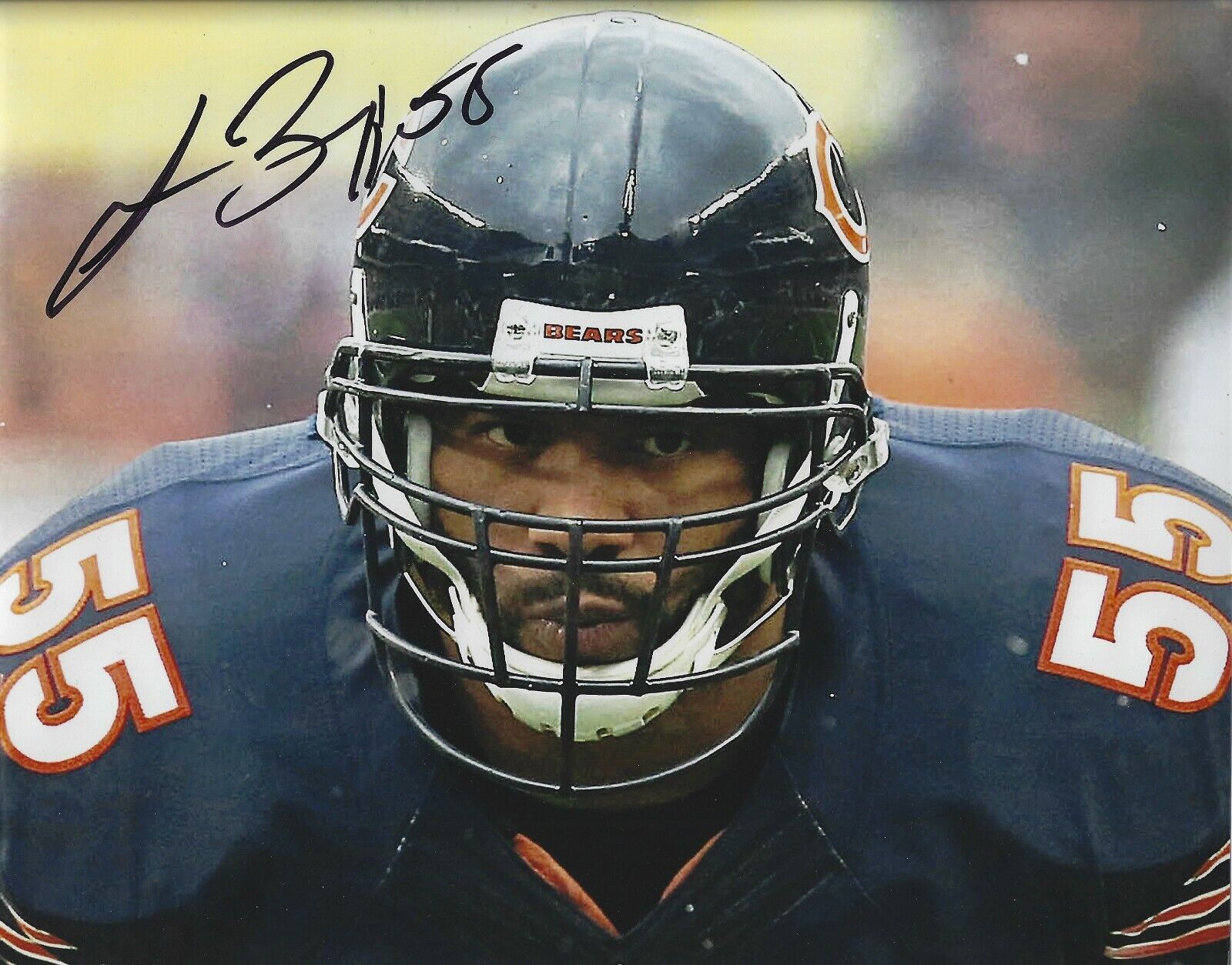 Autographed LANCE BRIGGS Chicago Bears 8x10 Photo Poster painting w/COA