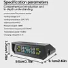 Solar/USB Powered Tire Pressure Monitor System with 4 Sensors for Trailers Cars
